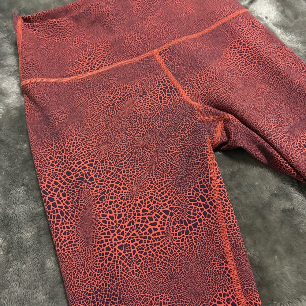 Red and Black Patterned Leggings